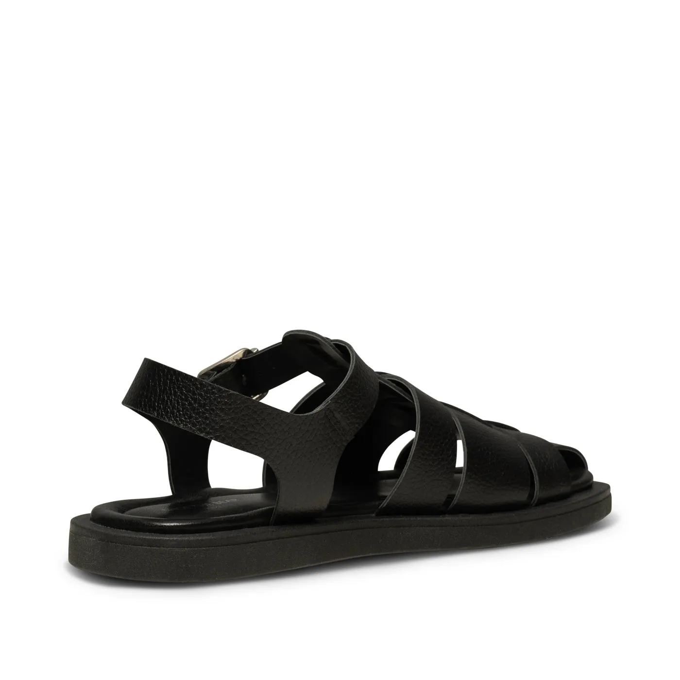 Krista fisherman leather - BLACK