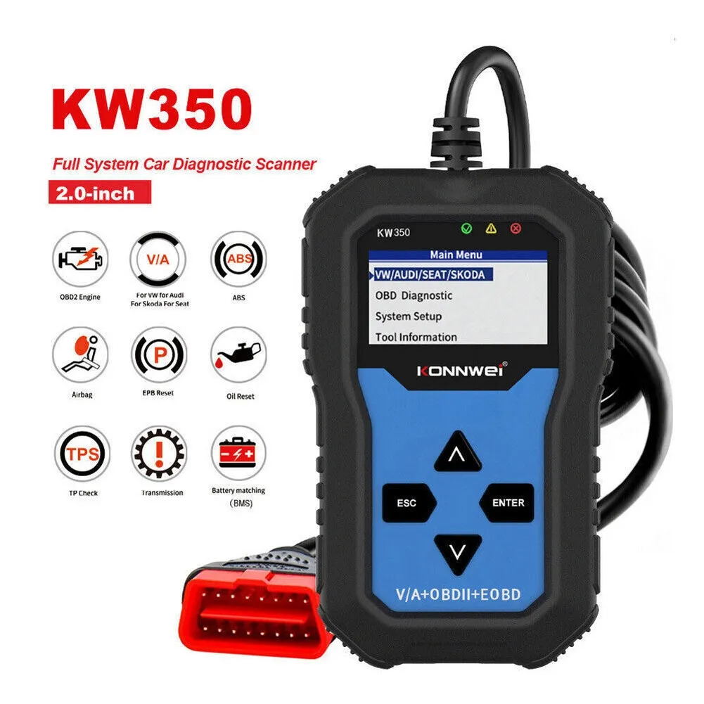 Kw350 Car Diagnostic Scanner Code Reader Locator Abs Brake System