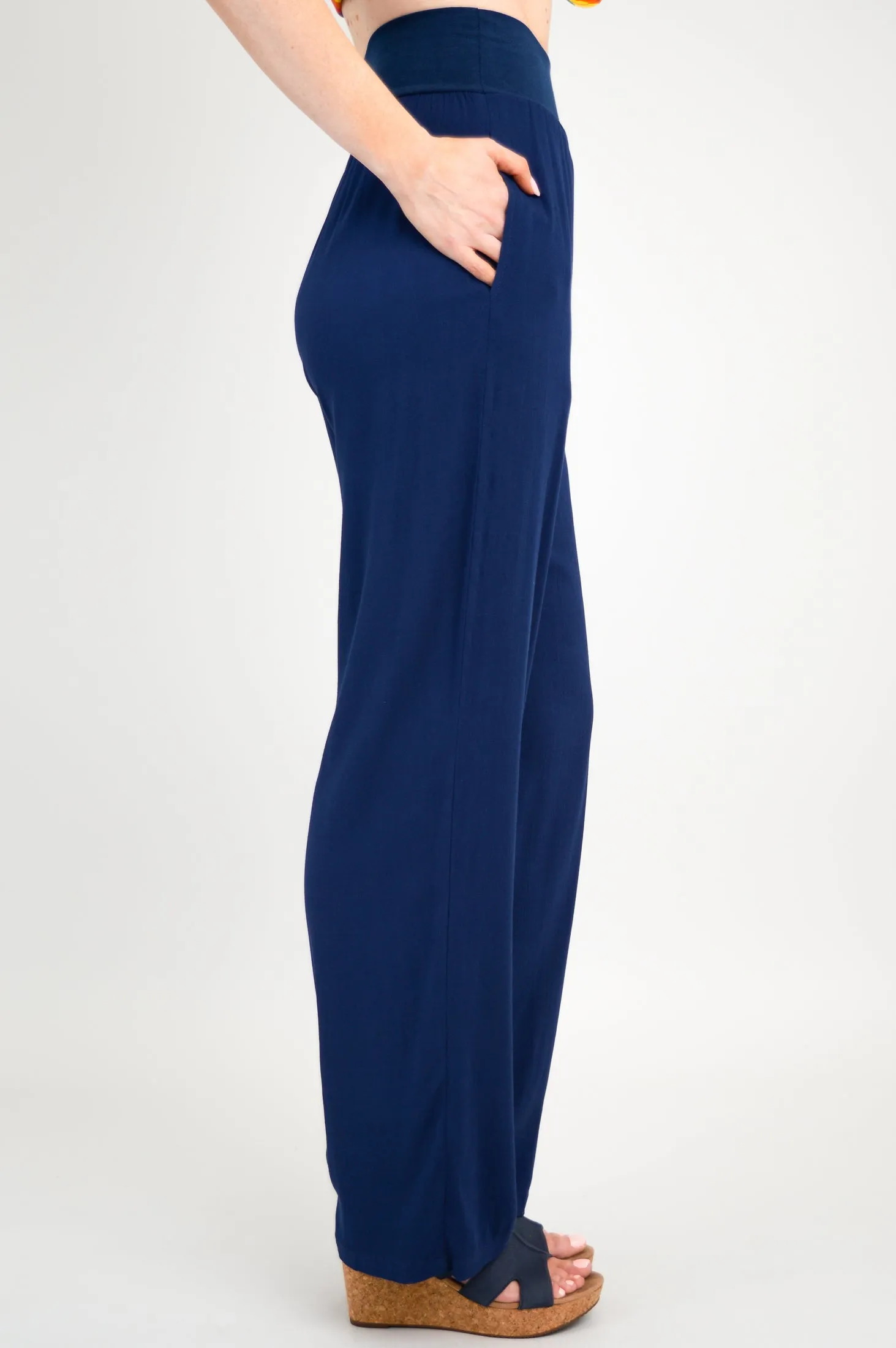 Landon Pant, Indigo, Linen Bamboo