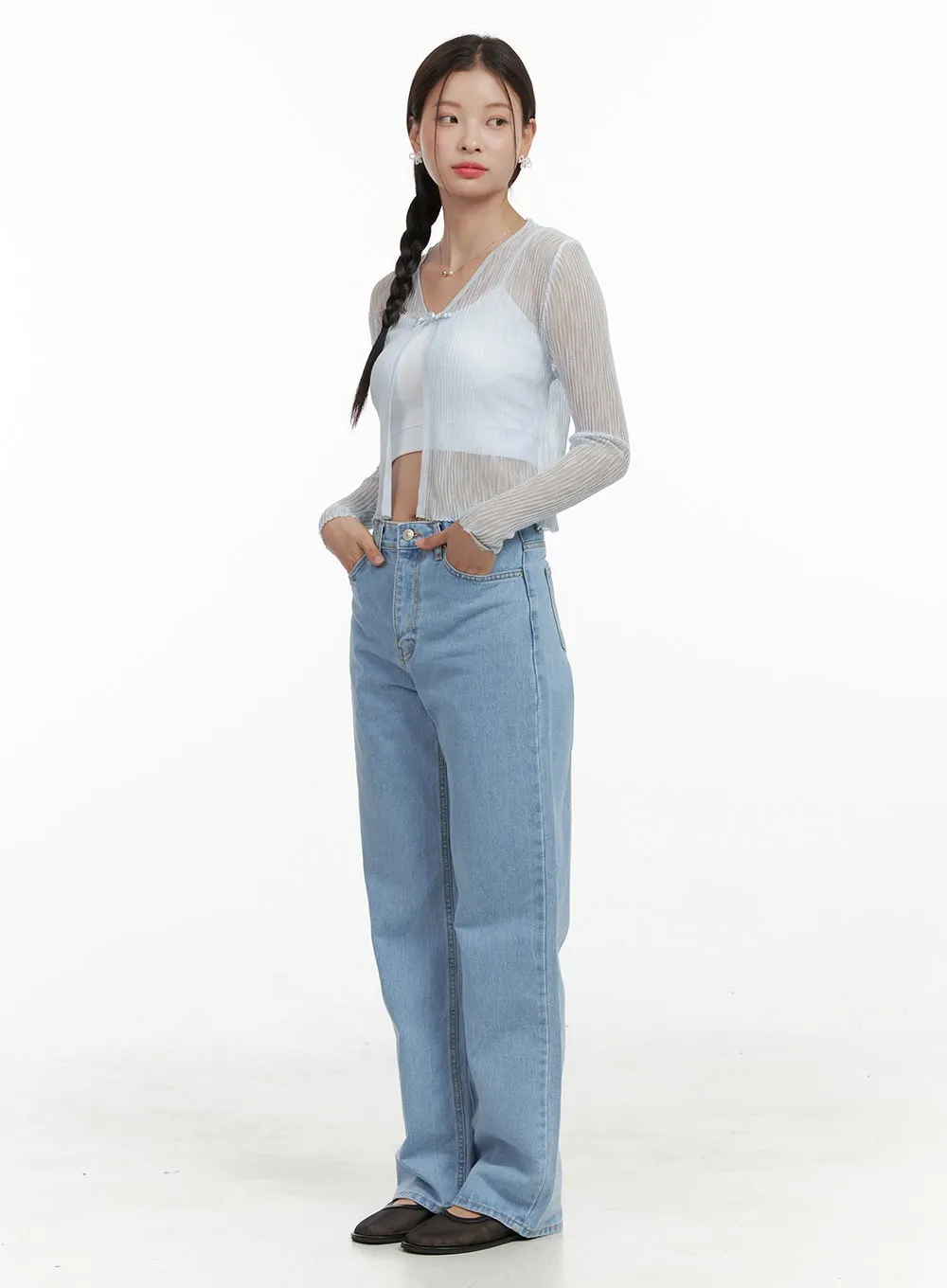 Light Straight Leg Jeans OL411