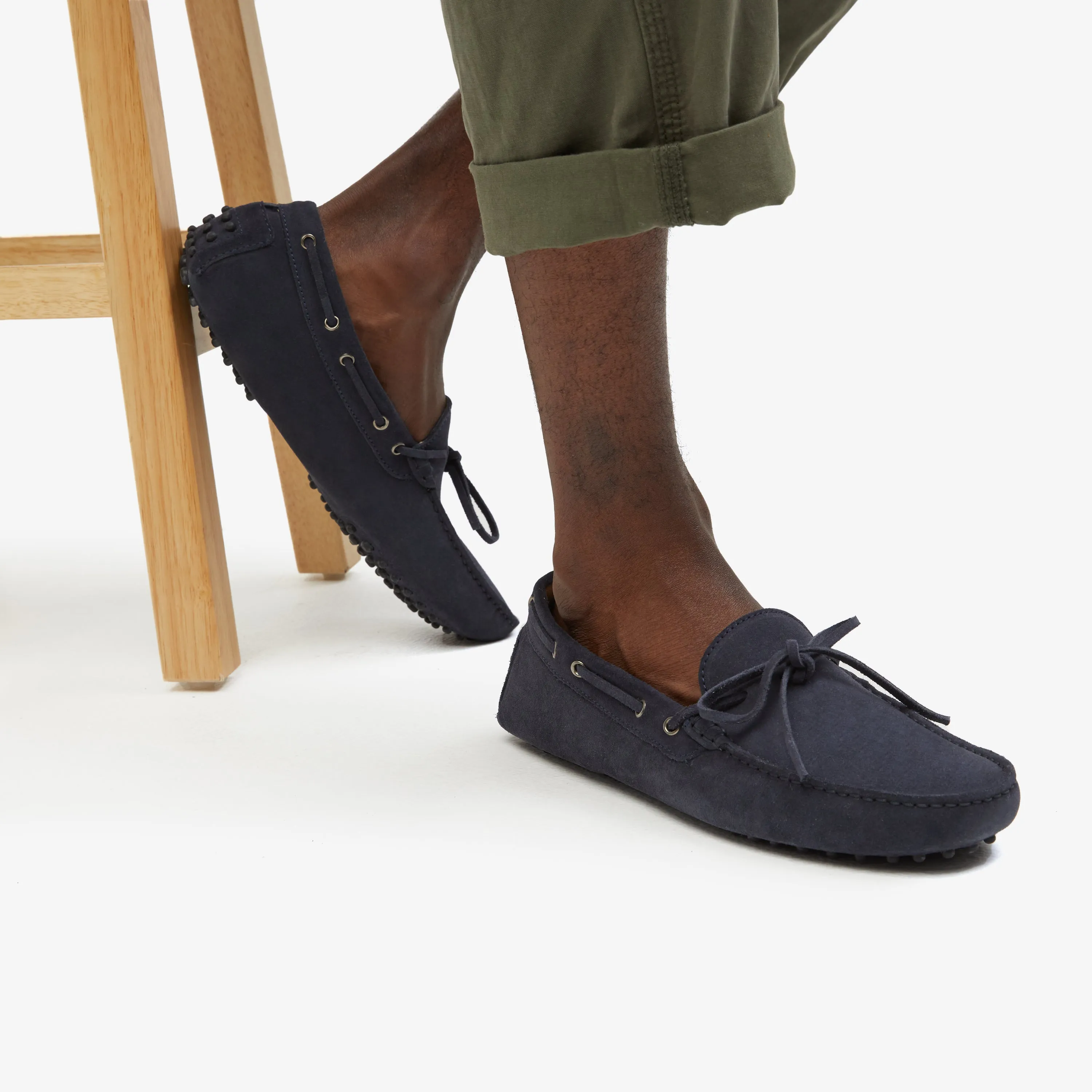 Lucca Suede Lace-Up Loafer