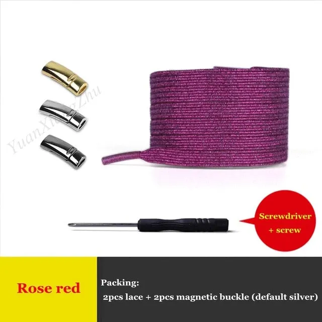 Magnetic ShoeLaces Elastic Locking ShoeLace Special Creative No Tie Shoes lace Kids Adult Unisex Sneakers Laces strings