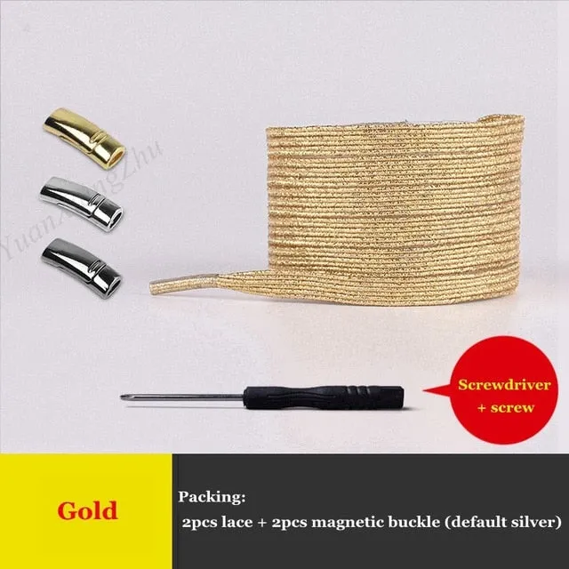 Magnetic ShoeLaces Elastic Locking ShoeLace Special Creative No Tie Shoes lace Kids Adult Unisex Sneakers Laces strings