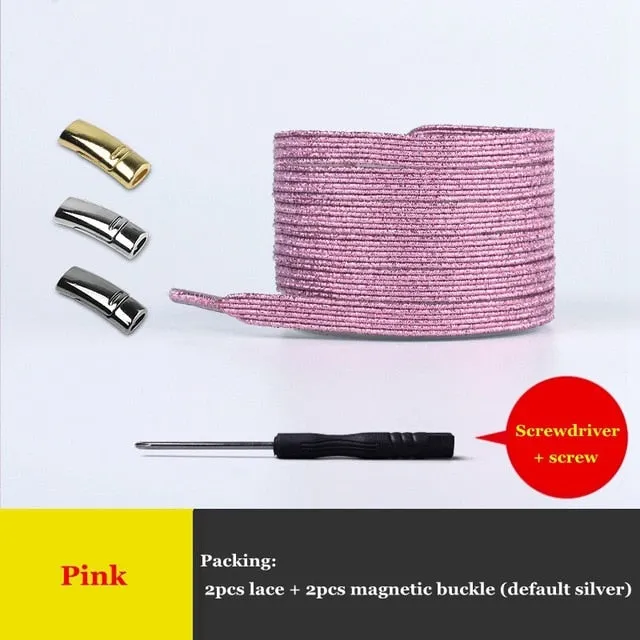 Magnetic ShoeLaces Elastic Locking ShoeLace Special Creative No Tie Shoes lace Kids Adult Unisex Sneakers Laces strings