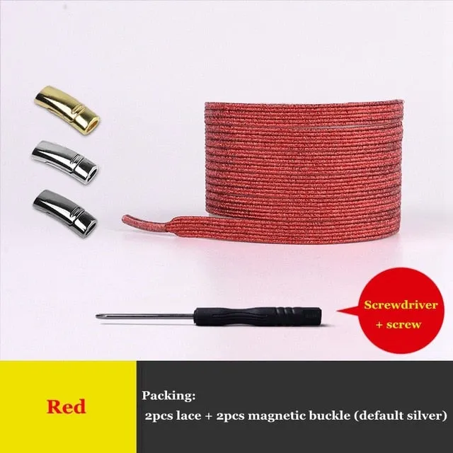 Magnetic ShoeLaces Elastic Locking ShoeLace Special Creative No Tie Shoes lace Kids Adult Unisex Sneakers Laces strings