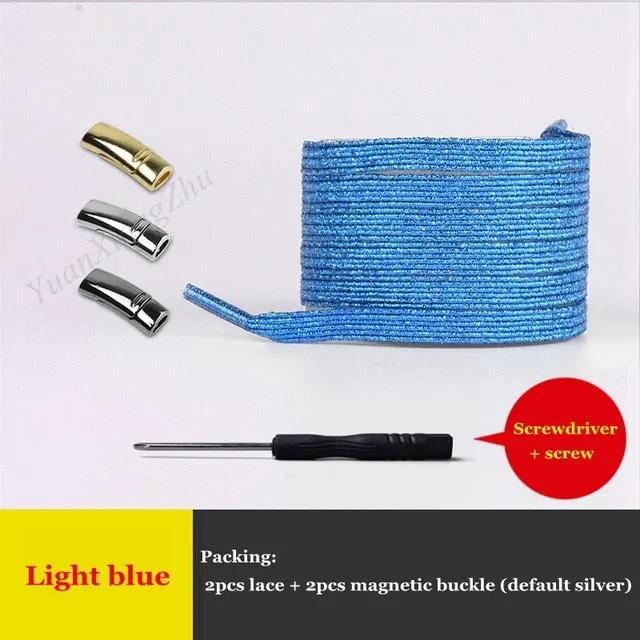 Magnetic ShoeLaces Elastic Locking ShoeLace Special Creative No Tie Shoes lace Kids Adult Unisex Sneakers Laces strings