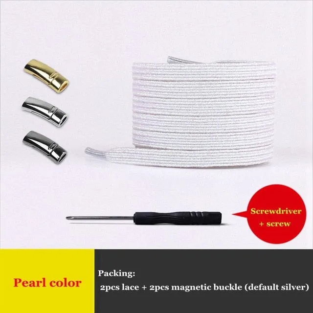 Magnetic ShoeLaces Elastic Locking ShoeLace Special Creative No Tie Shoes lace Kids Adult Unisex Sneakers Laces strings