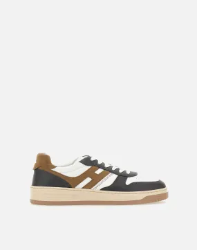 Men's Black Leather Sneakers with Memory Foam