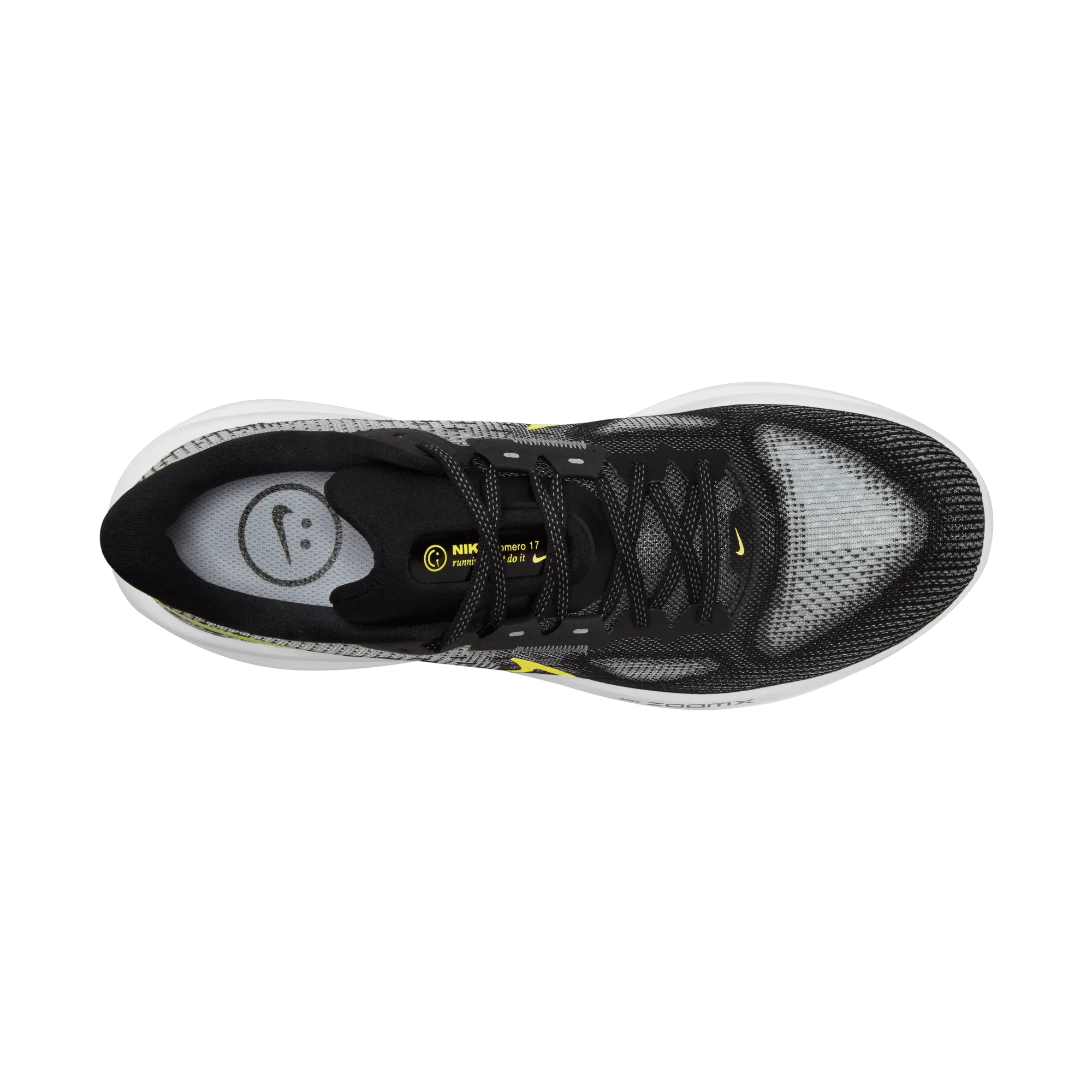 Men’s Vomero 17 (001 - Black/Volt-LT Smoke Grey-White)