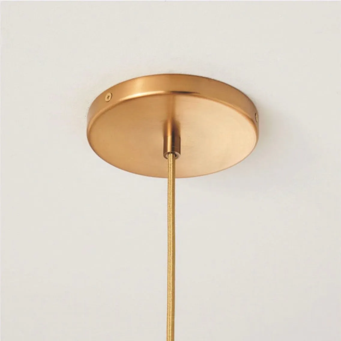 Modern Brass and Glass Pendant Light