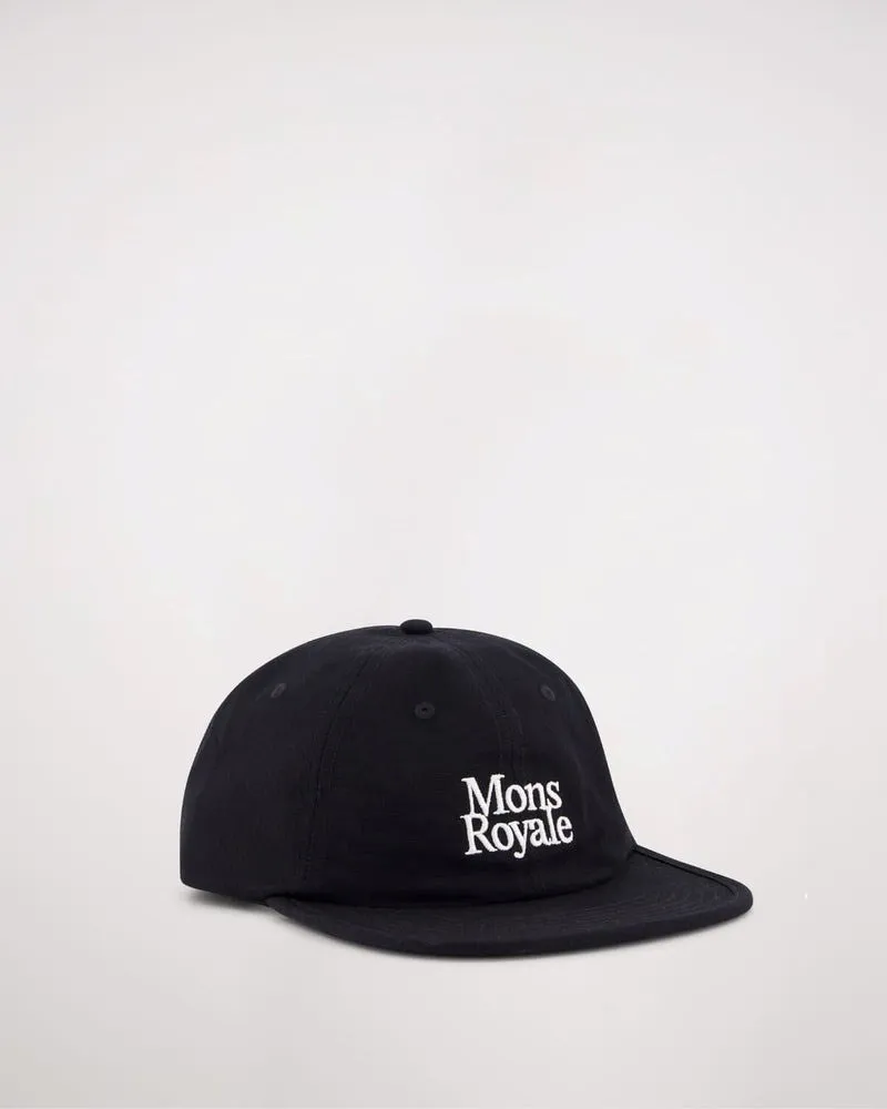 Mons Roam 6 Panel Cap Serif Black