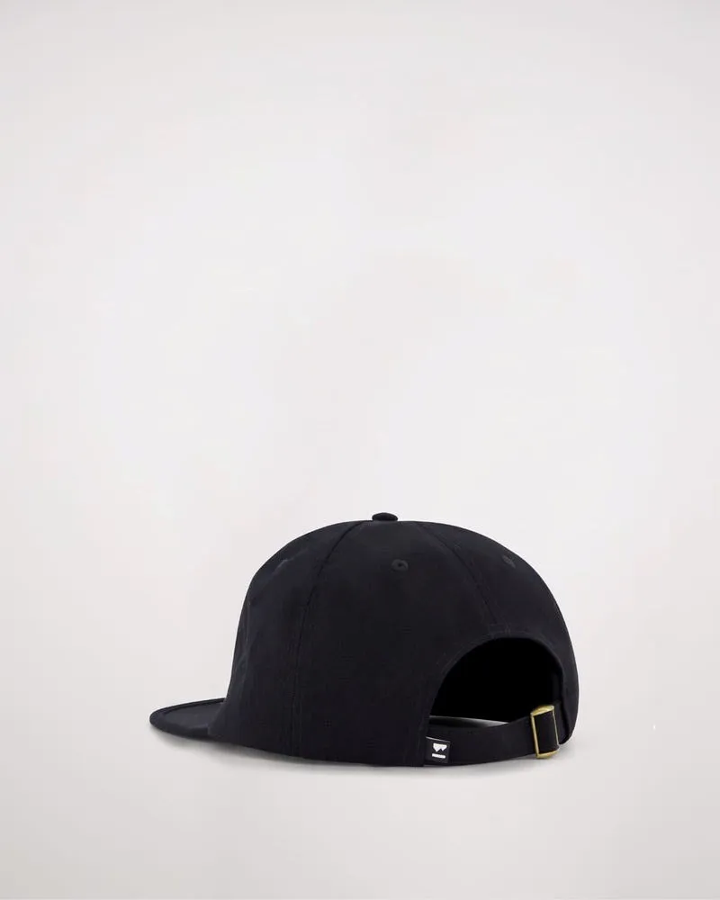 Mons Roam 6 Panel Cap Serif Black