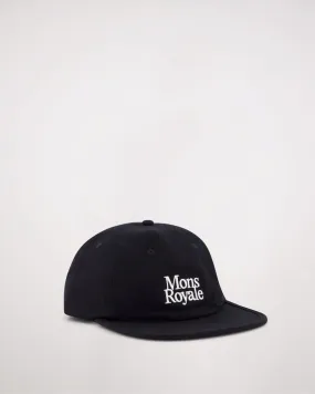 Mons Roam 6 Panel Cap Serif Black