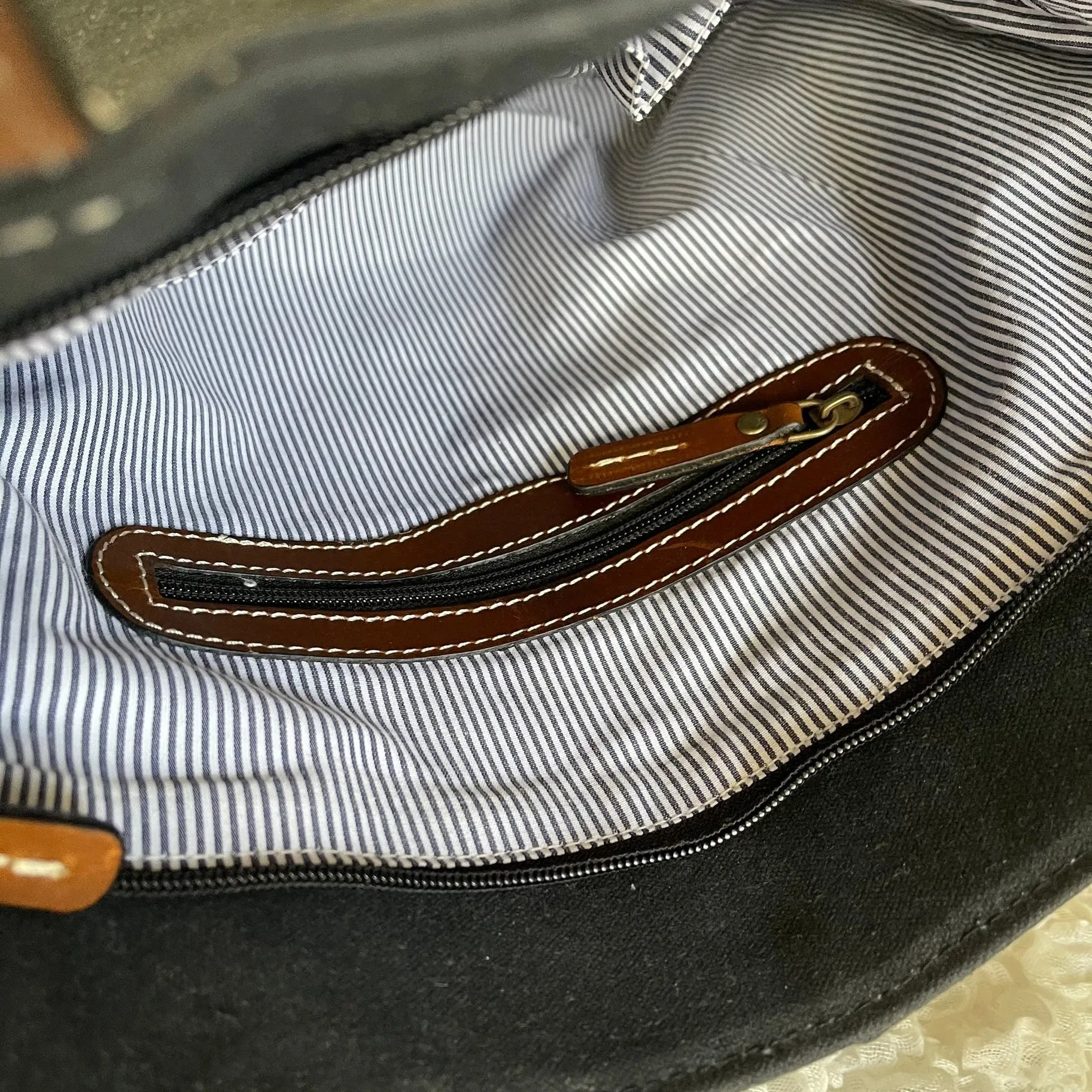 Nautical Striped Canvas Tote