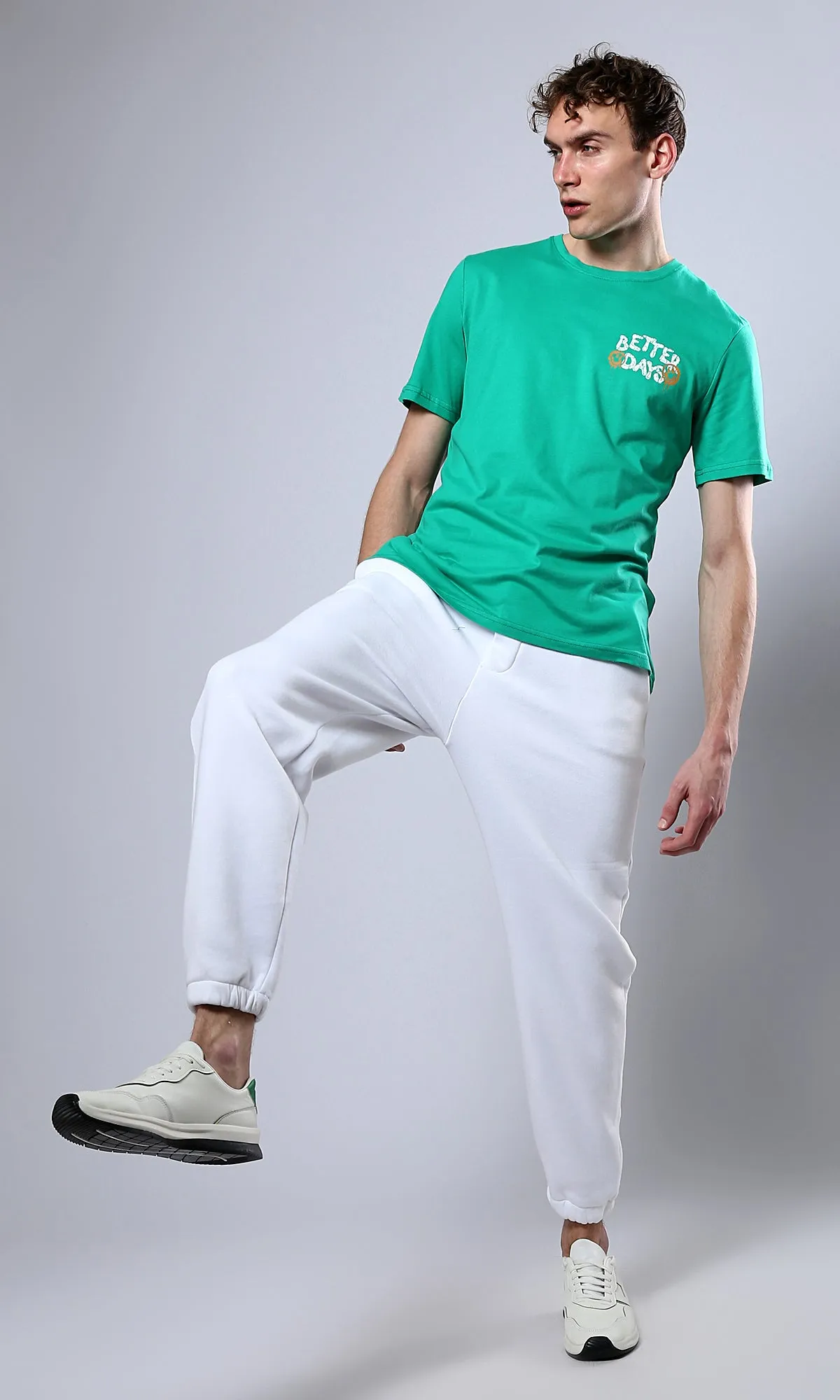 O179021 Light Green "Better Days" Short Sleeves Tee