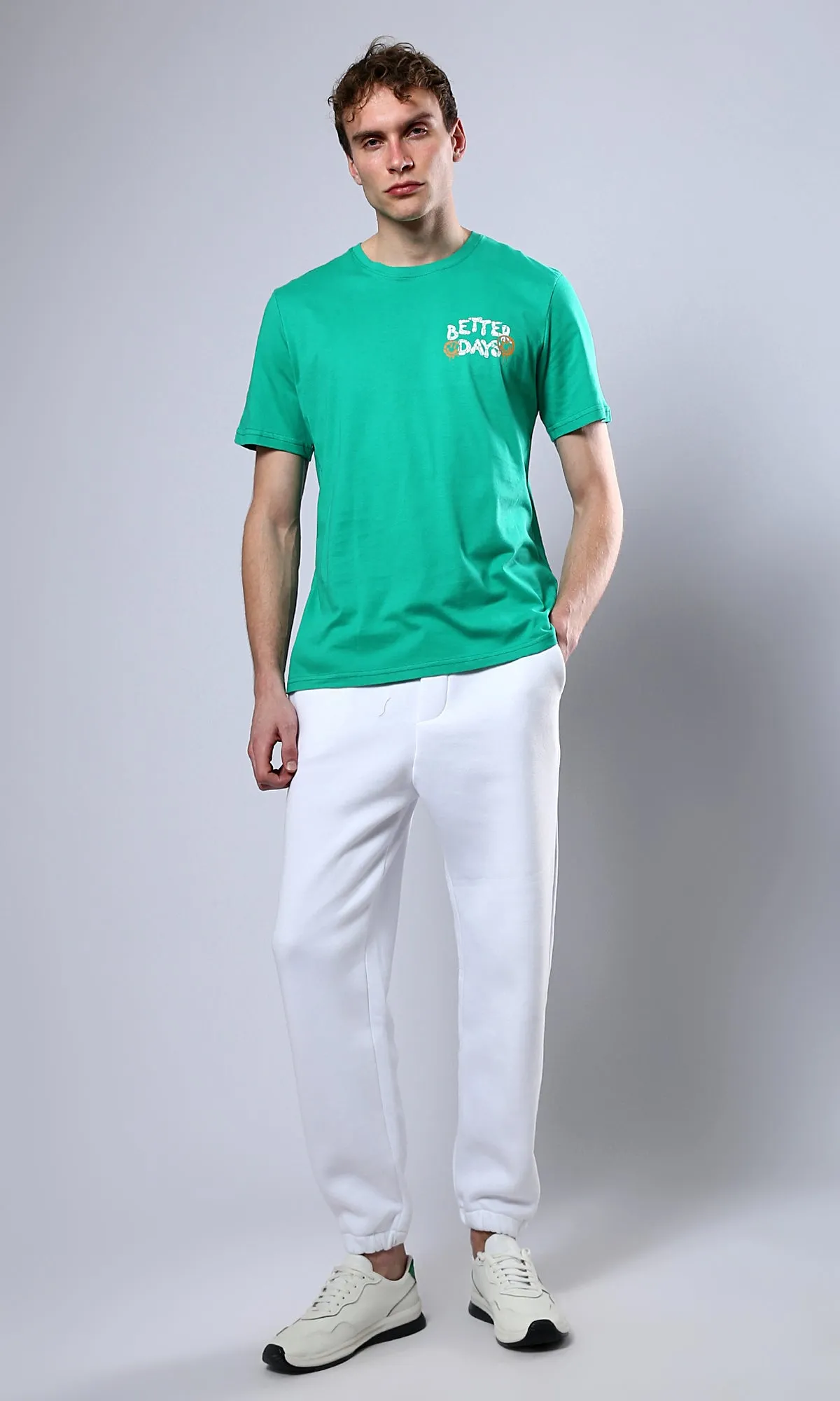 O179021 Light Green "Better Days" Short Sleeves Tee