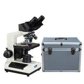OMAX 40X-2500X Built-in 3.0MP USB Camera Binocular Compound Kohler LED Microscope with Aluminum Case