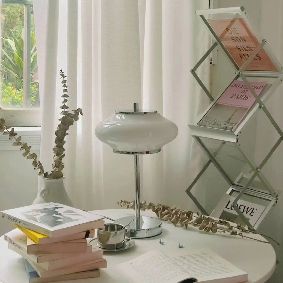 Opaque Glass Bauhaus Table Lamp
