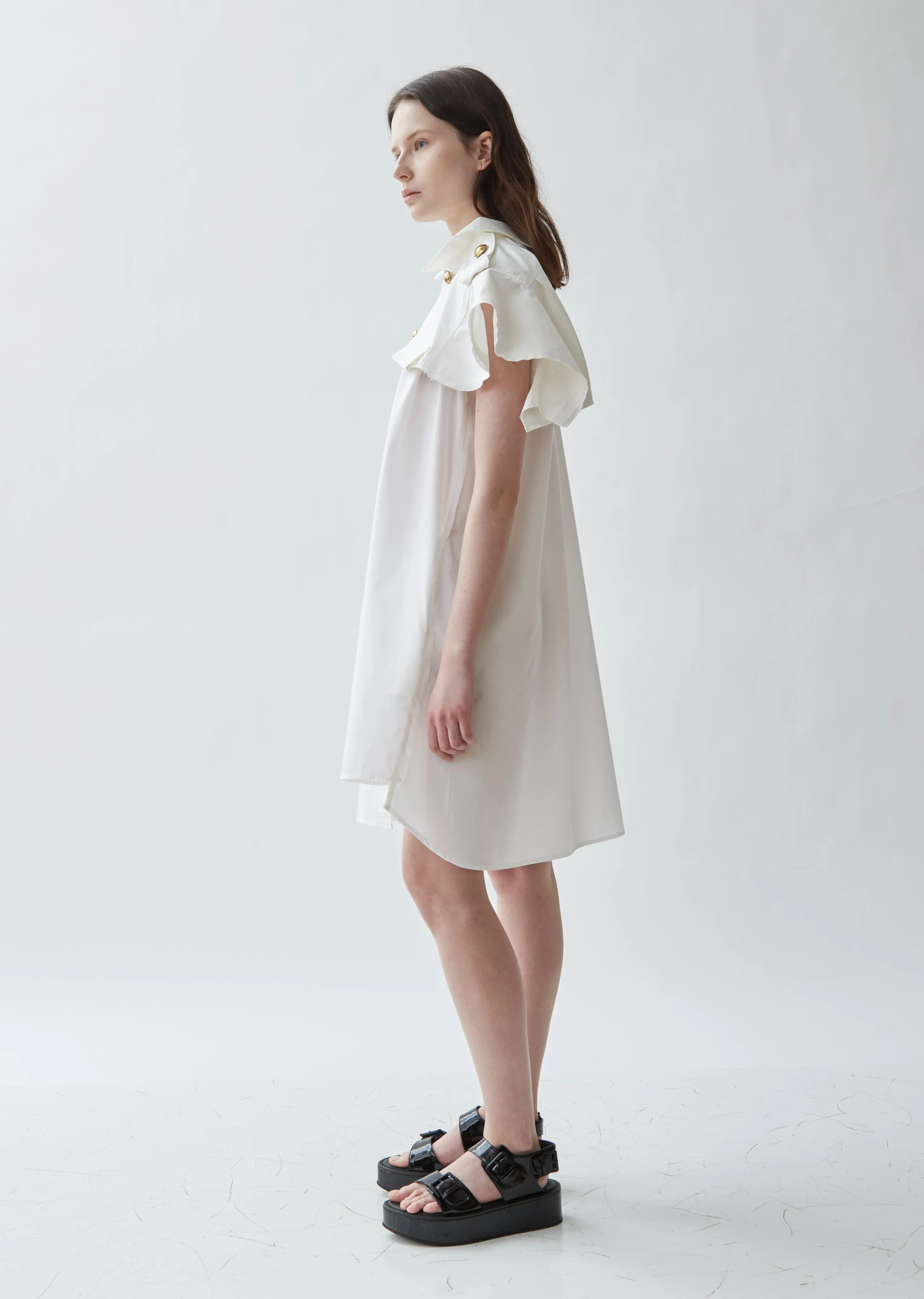Poplin Mixed Shirting Dress