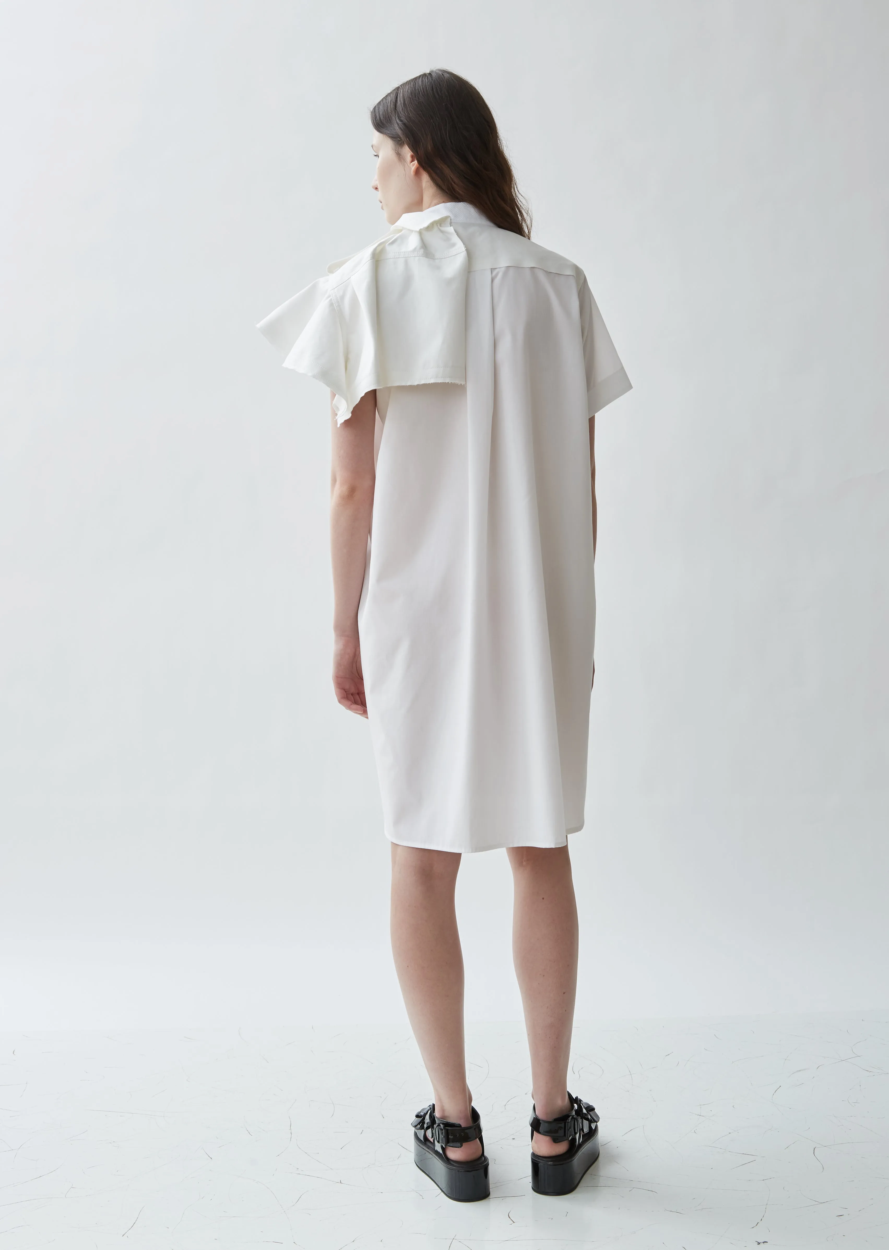 Poplin Mixed Shirting Dress