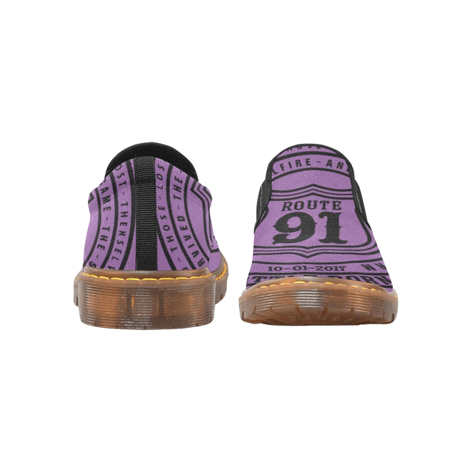 R91 Men's slip on Men's Slip-On Loafer (Model 12031) - Purple