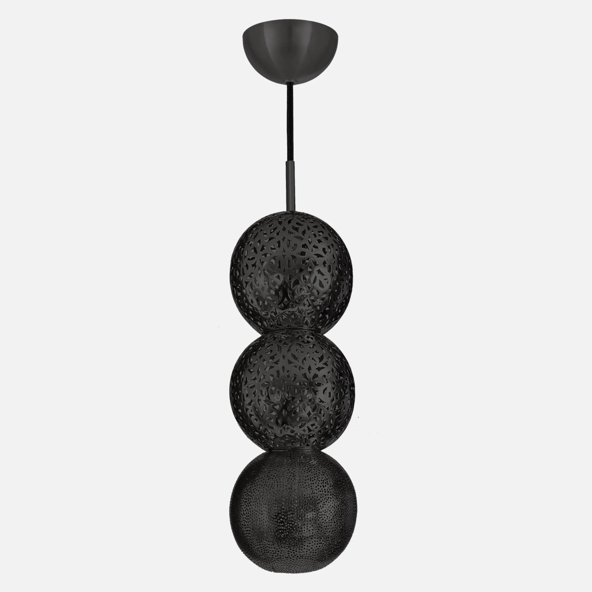 Riad Three Black Chandelier