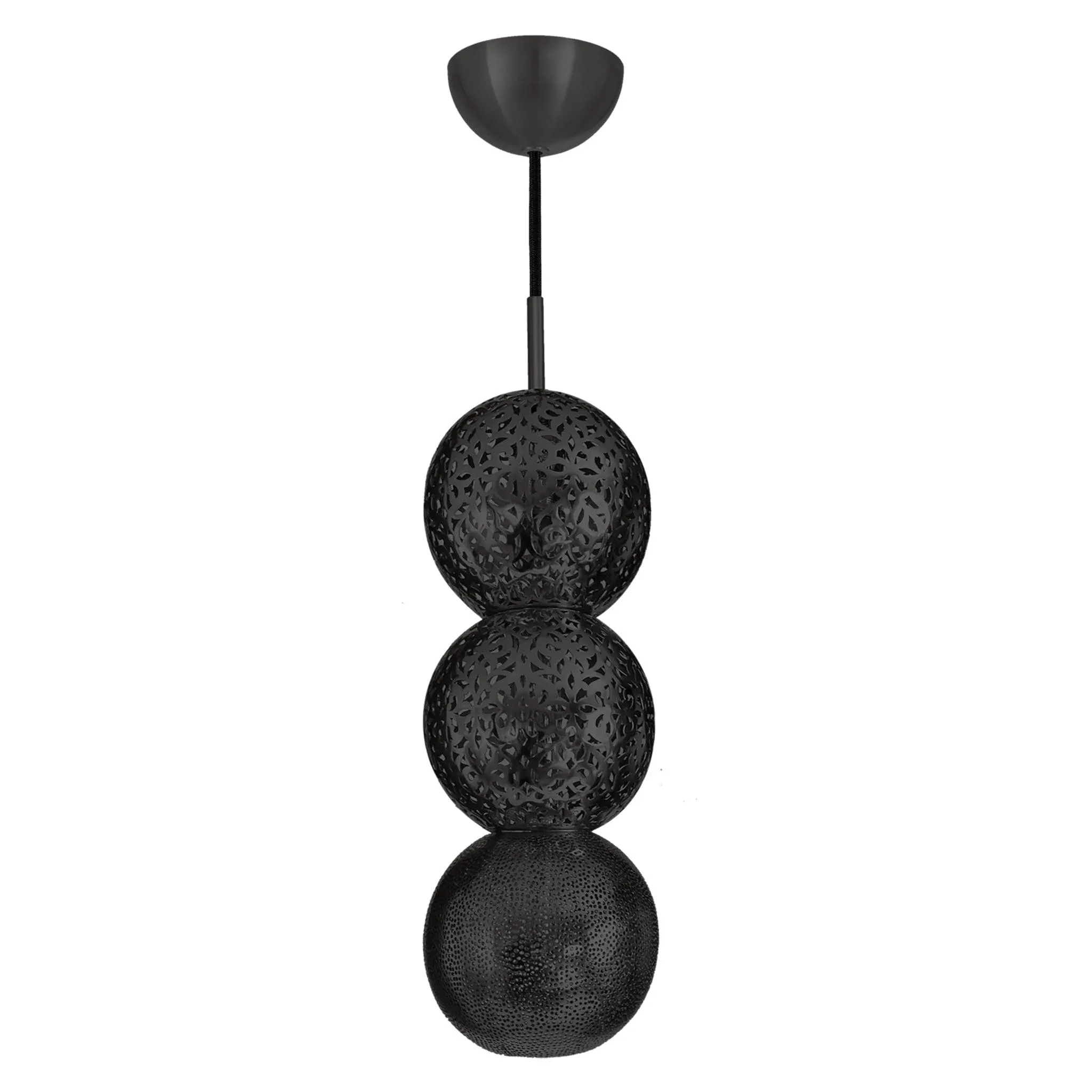 Riad Three Black Chandelier
