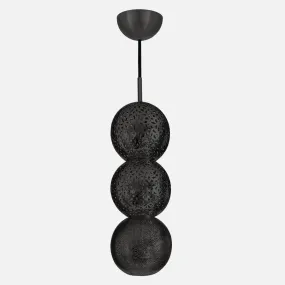 Riad Three Black Chandelier