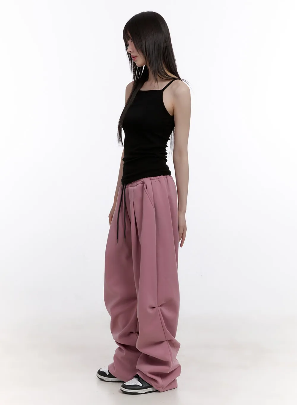 Shirred Wide-Fit Sweatpants CF512