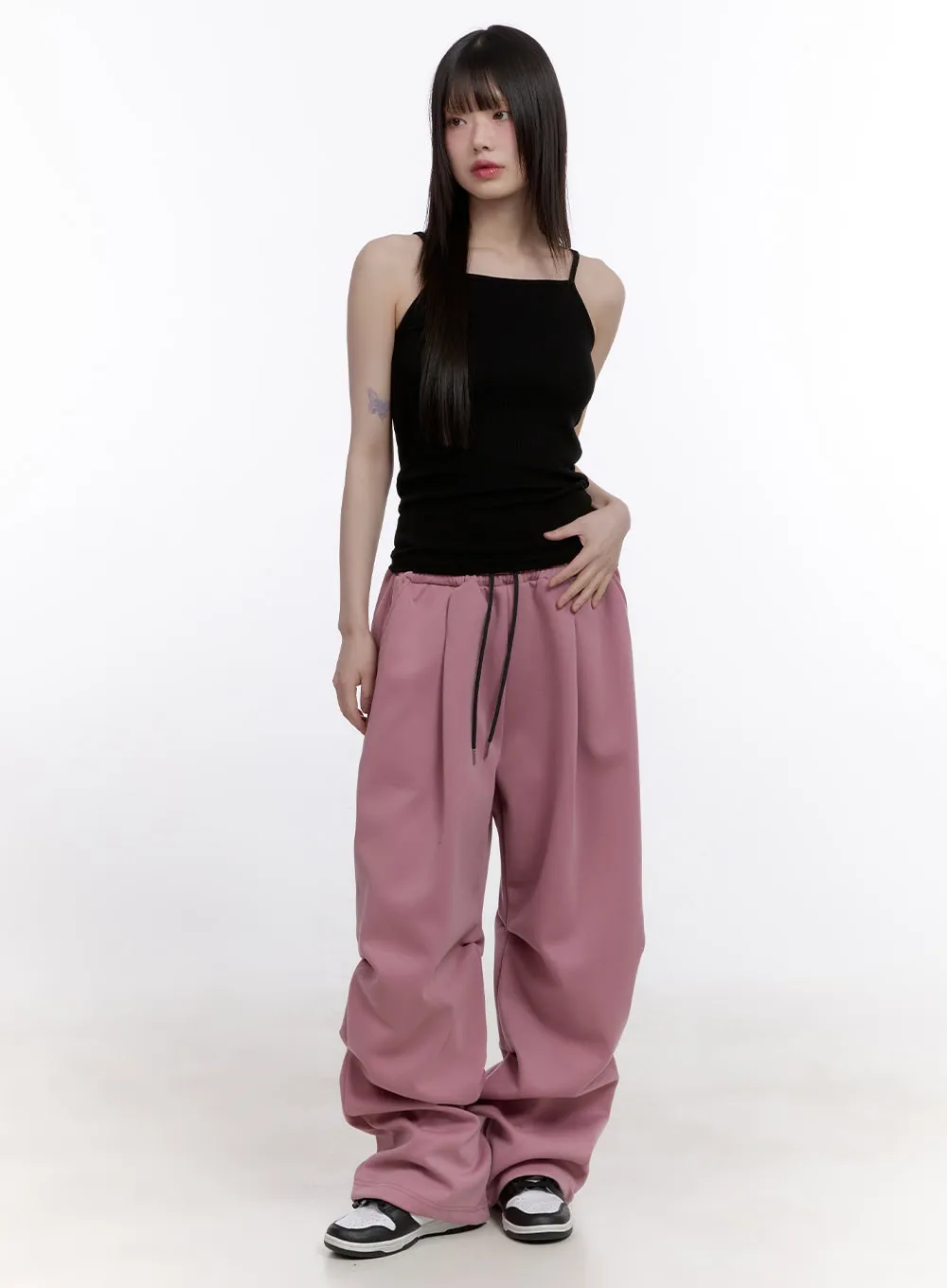 Shirred Wide-Fit Sweatpants CF512