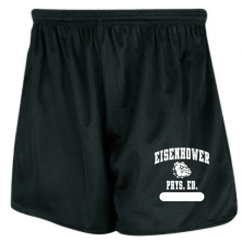 SHORTS AUGUSTA EISENHOWER GYM UNIFORM GIRLS MESH SHORTS 5" INSEAM / BLACK