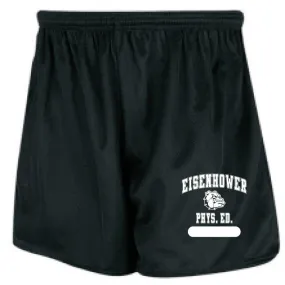 SHORTS AUGUSTA EISENHOWER GYM UNIFORM GIRLS MESH SHORTS 5" INSEAM / BLACK