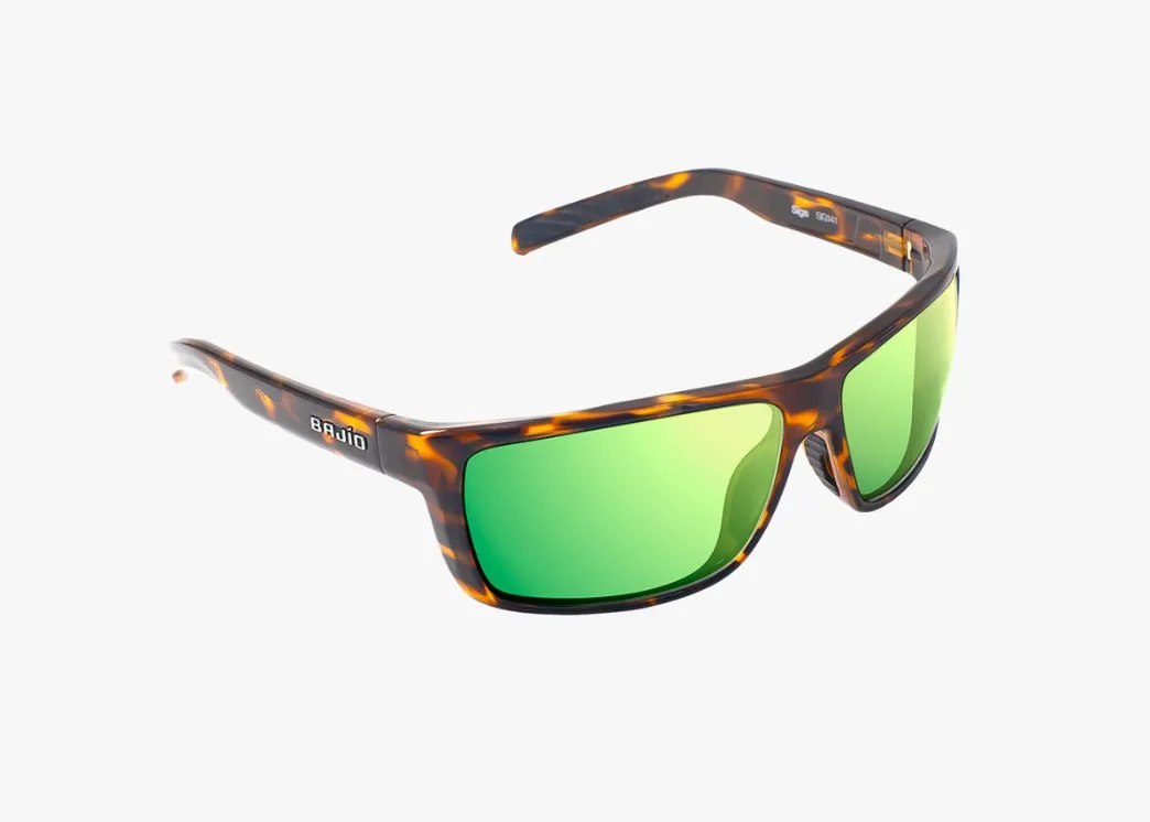 Sigs Brown Tortise Green Mirror Poly