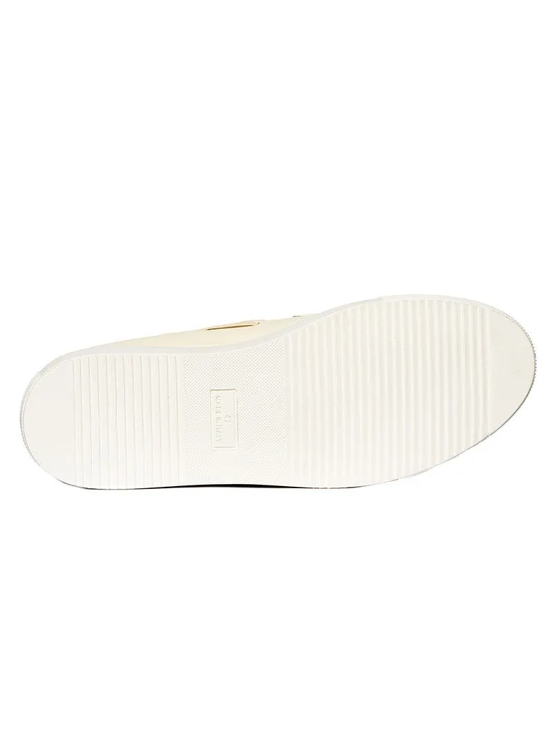SLIP-ON LEATHER SHOES IN CREAM