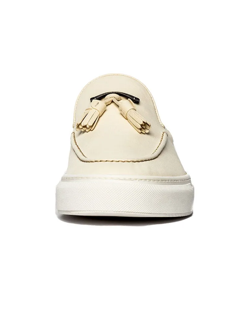 SLIP-ON LEATHER SHOES IN CREAM