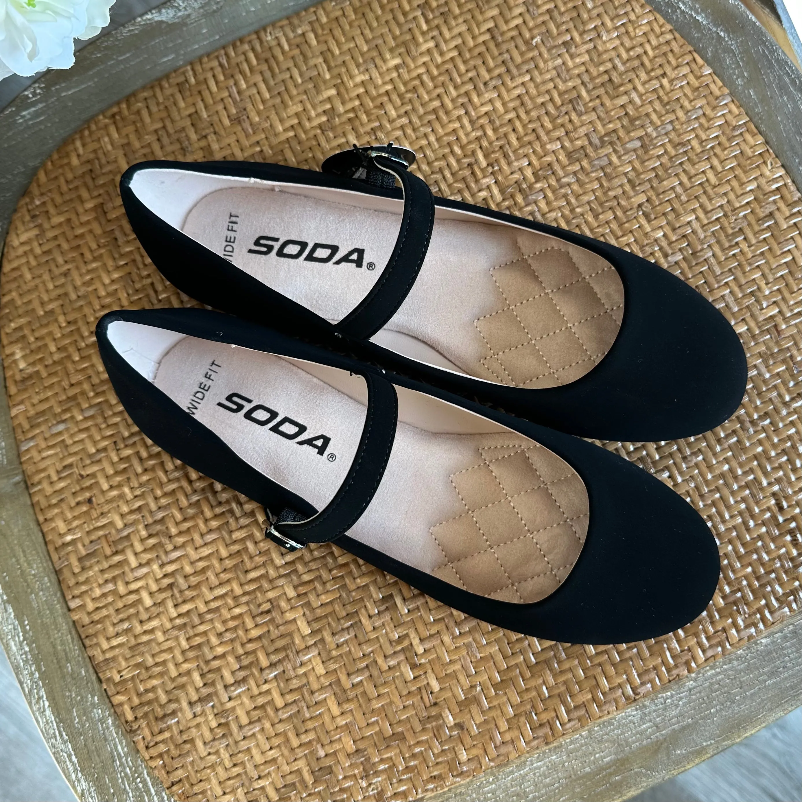 SODA "Verve" Wide Fit Ballerina Flat
