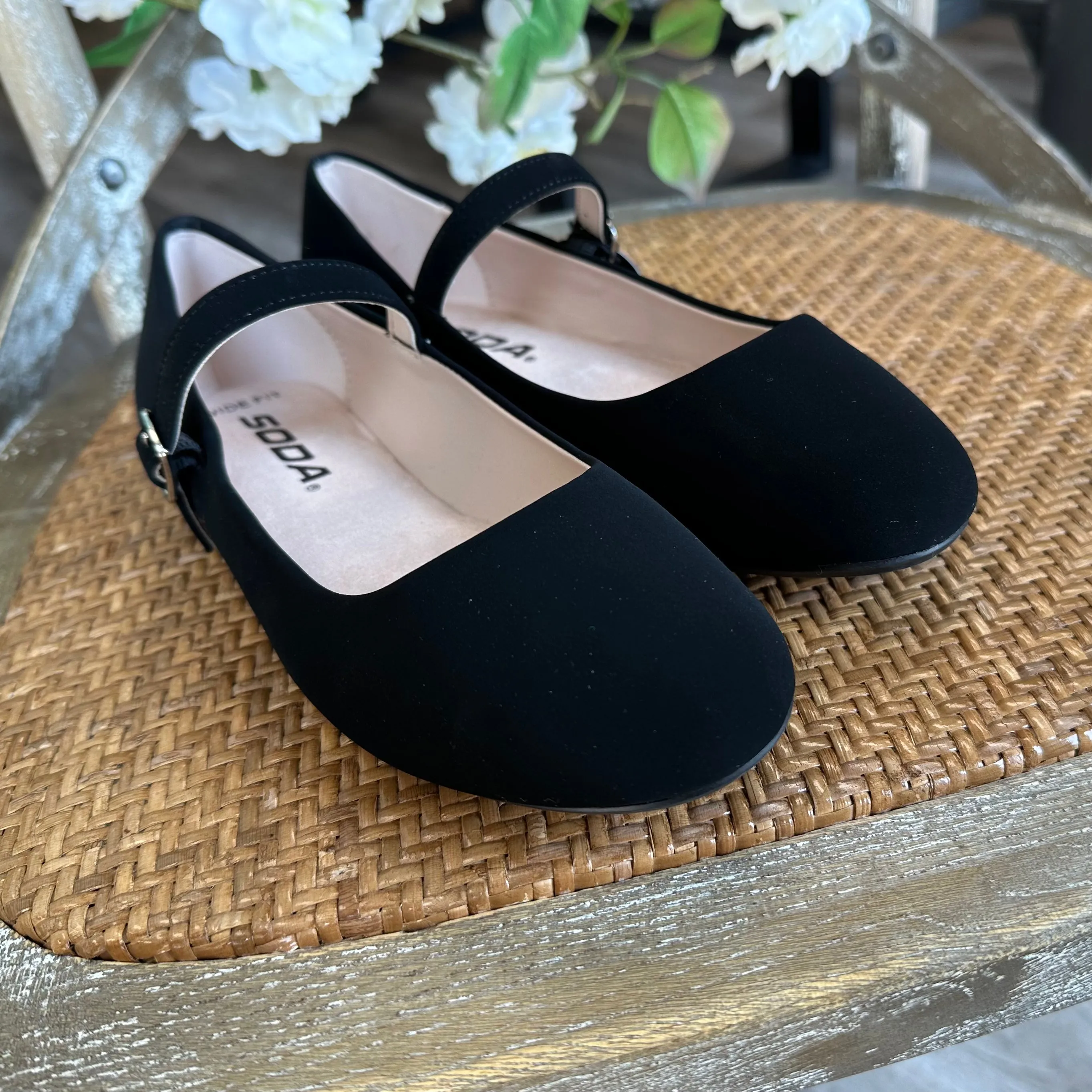 SODA "Verve" Wide Fit Ballerina Flat