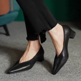 Soft Leather Slip On Flats in Beige/Black/Khaki