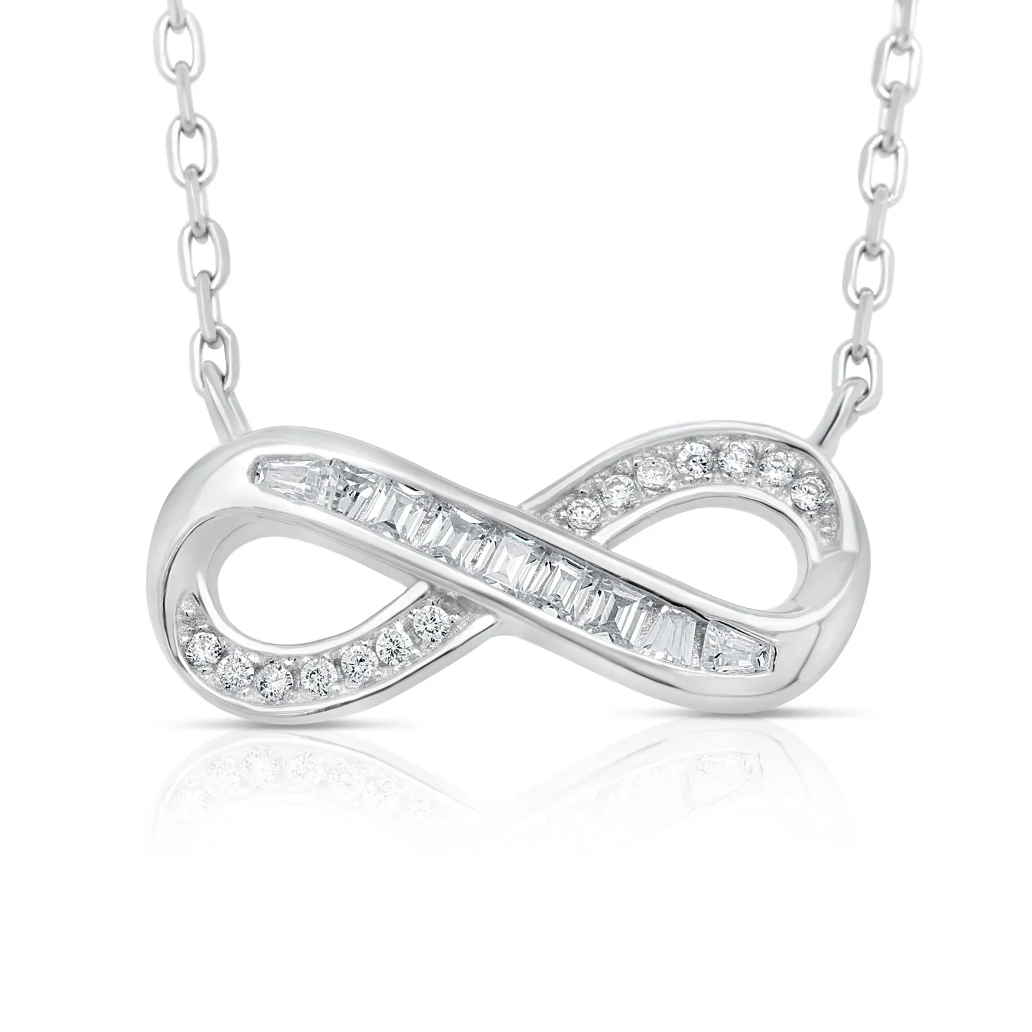 Sterling Silver Infinty Necklace - Adjustable NYSE939