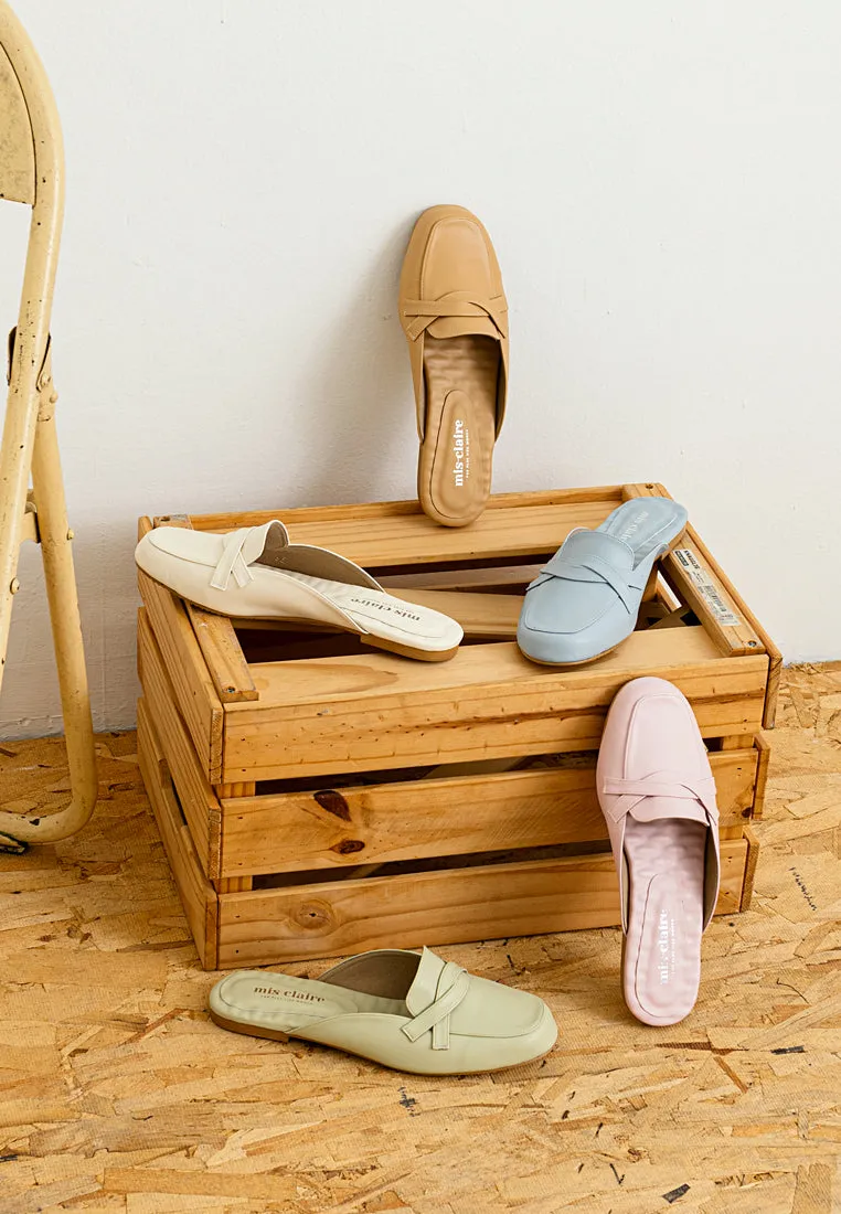 Sylvia Cute Slip On Loafers - Beige