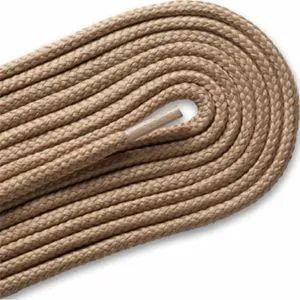 Thick Round Athletic Laces - Tan (2 Pair Pack) Shoelaces