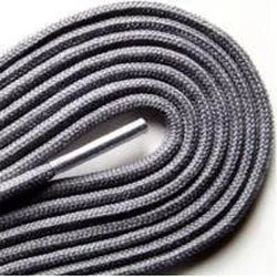 Thin Round Fashion Dress 1/8" Laces - Gray (2 Pair Pack) Shoelaces
