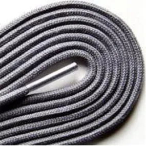 Thin Round Fashion Dress 1/8" Laces - Gray (2 Pair Pack) Shoelaces