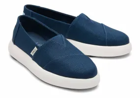 Toms Womens Alpargata Mallow Majolica Blue Heritage Canvas