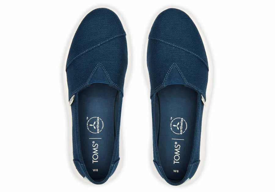 Toms Womens Alpargata Mallow Majolica Blue Heritage Canvas