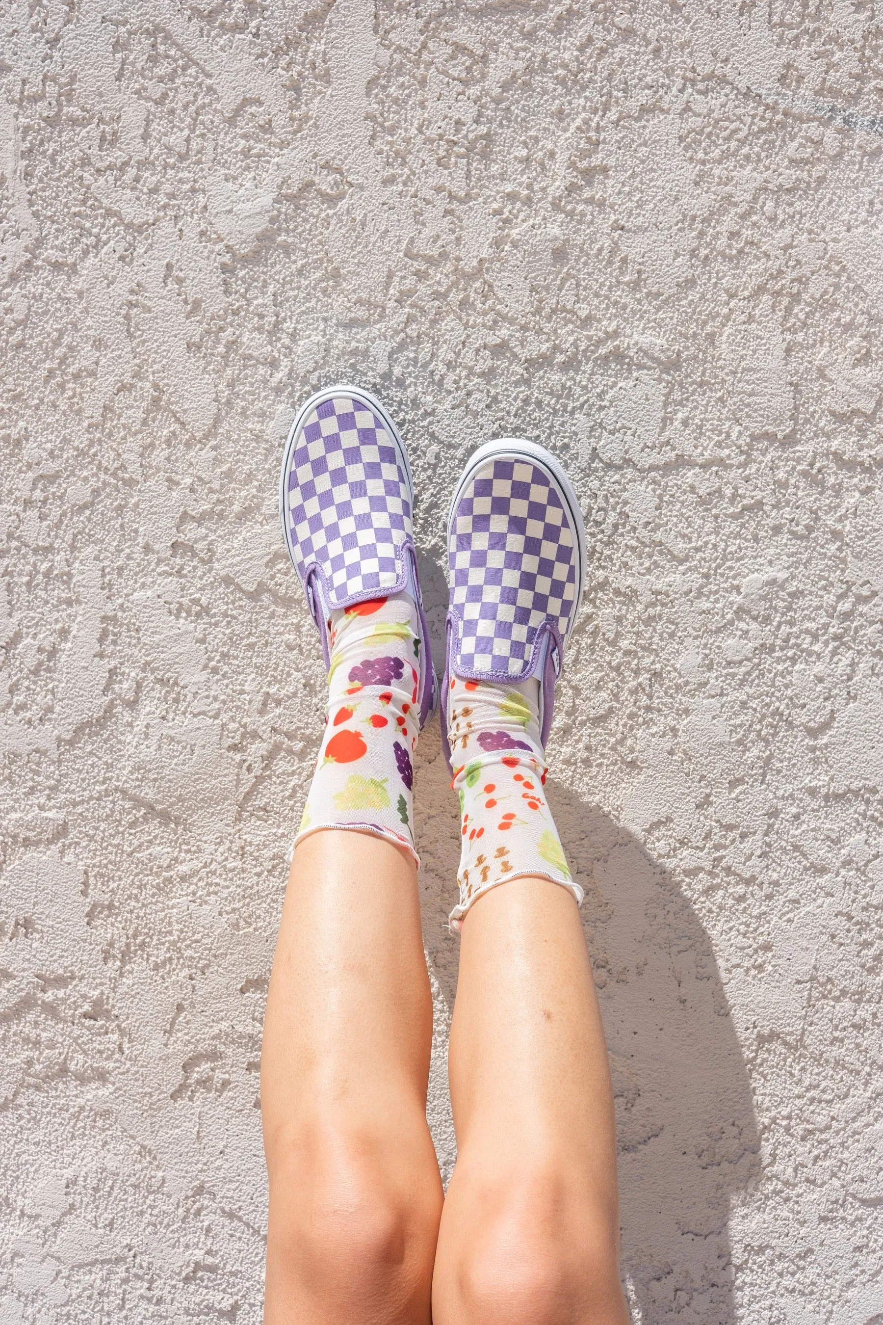 Violet Checkerboard Slip-On
