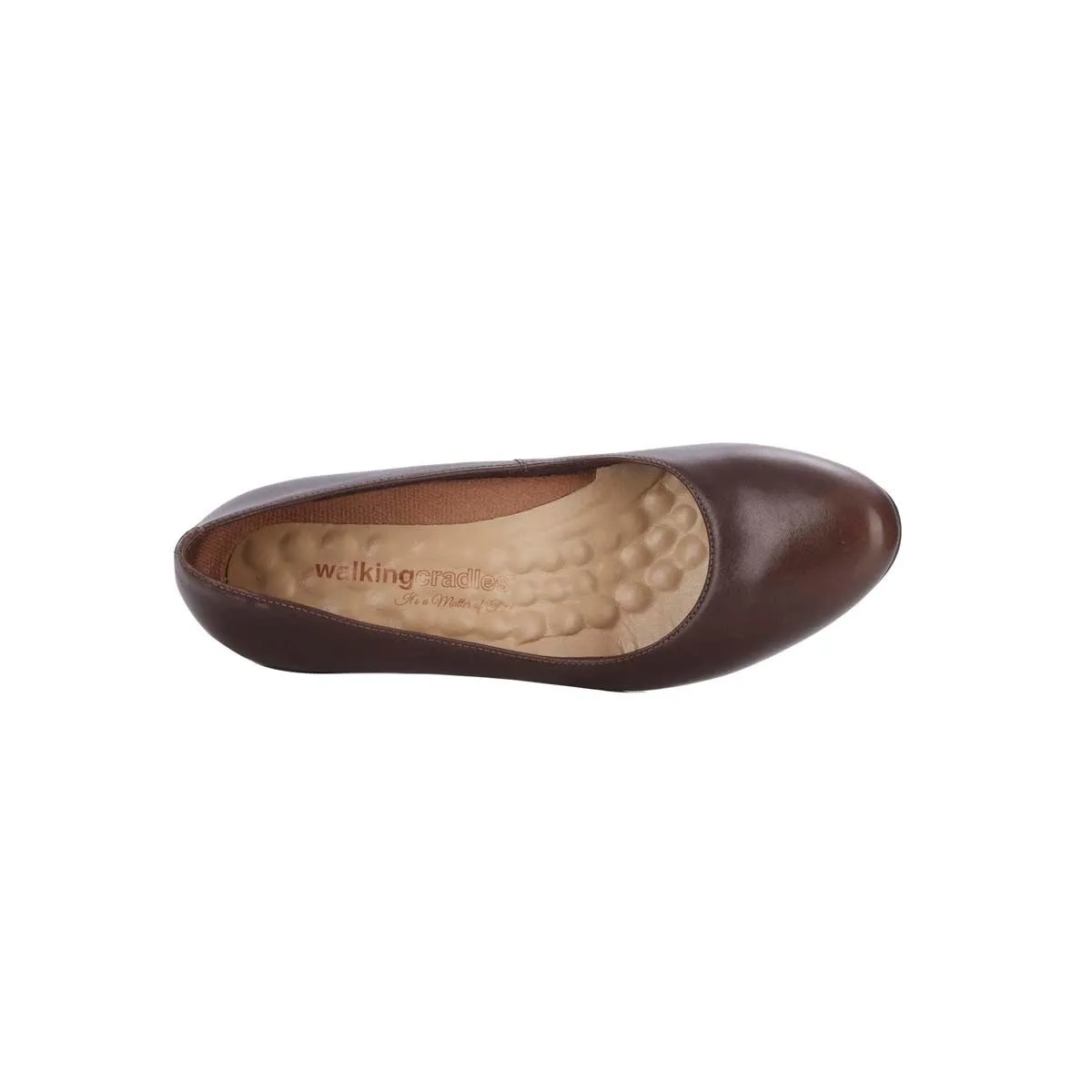 Walking Cradles Wc Joy Women Pump Shoe In Brown Cashmere Leather