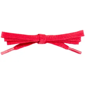 Waxed Cotton 1/4" Flat Dress Laces 12 Pack - Red (12 Pair Pack) Shoelaces