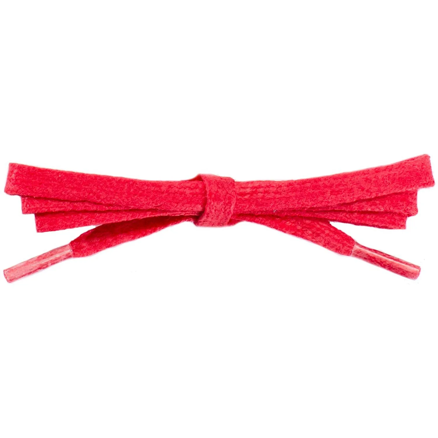 Waxed Cotton 1/4" Flat Dress Laces 12 Pack - Red (12 Pair Pack) Shoelaces