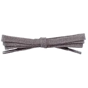 Waxed Cotton 1/4" Flat Dress Laces - Dark Gray (2 Pair Pack) Shoelaces